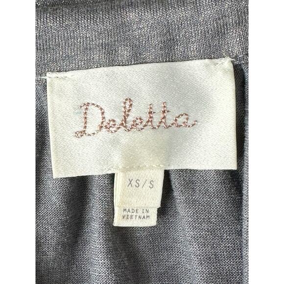 Deletta Anthropologie Top Womens XS Small Tulay Open Shoulder Oversized Flowy - Picture 6 of 8